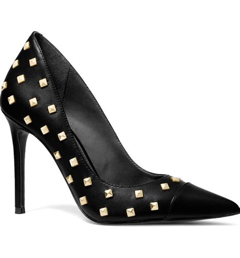 michael michael kors keke leather cap-toe pump|Keke Leather Cap.